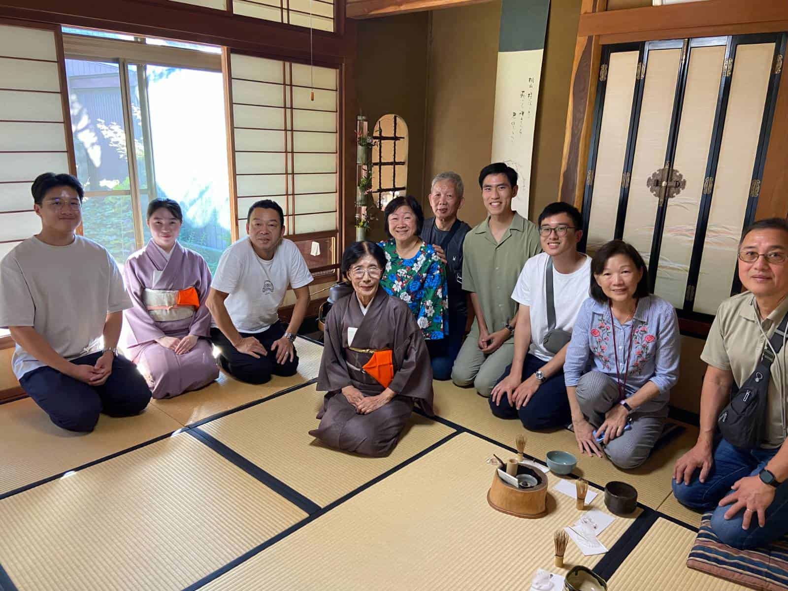 Tour group tea ceremony